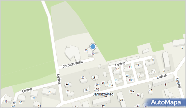 Jaroszowiec, Kolejowa, 40, mapa Jaroszowiec