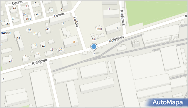 Jaroszowiec, Kolejowa, 7, mapa Jaroszowiec