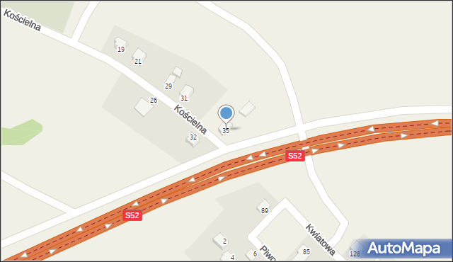 Jasienica, Kościelna, 35, mapa Jasienica