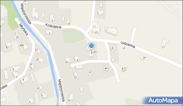 Jasienica, Kościelna, 4, mapa Jasienica