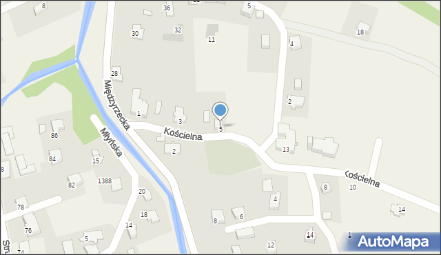 Jasienica, Kościelna, 5, mapa Jasienica