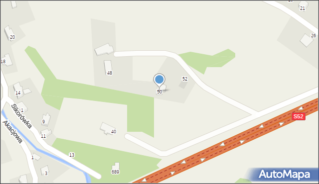 Jasienica, Kościelna, 50, mapa Jasienica