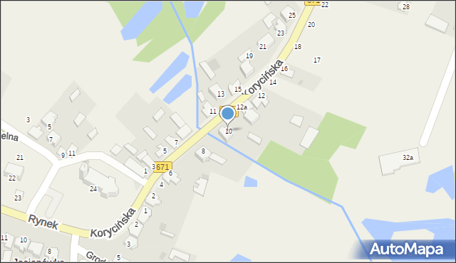 Jasionówka, Korycińska, 10, mapa Jasionówka
