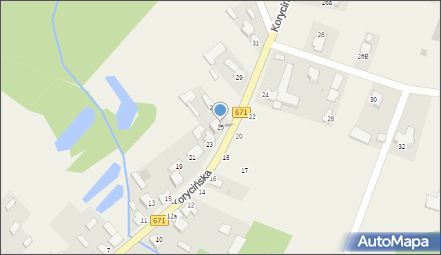 Jasionówka, Korycińska, 25, mapa Jasionówka