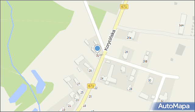 Jasionówka, Korycińska, 31, mapa Jasionówka