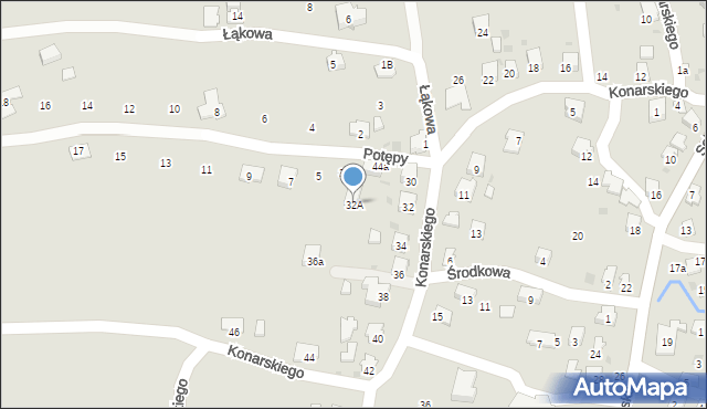 Jasło, Konarskiego Stanisława, ks., 32A, mapa Jasła