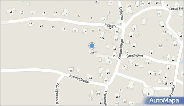 Jasło, Konarskiego Stanisława, ks., 36a, mapa Jasła