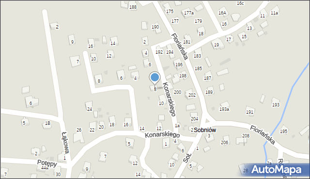 Jasło, Konarskiego Stanisława, ks., 8, mapa Jasła