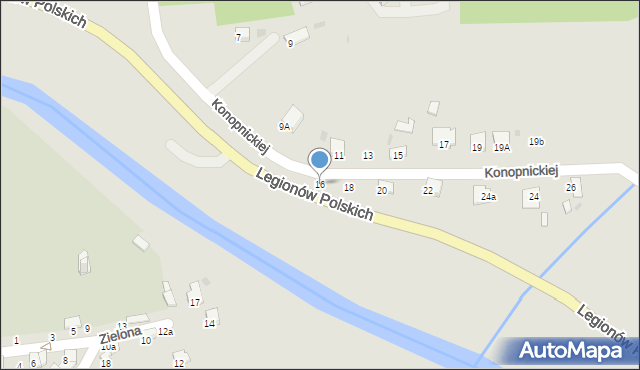 Jasło, Konopnickiej Marii, 16, mapa Jasła