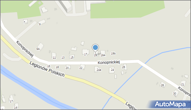 Jasło, Konopnickiej Marii, 19, mapa Jasła