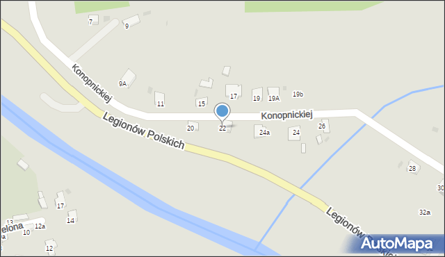 Jasło, Konopnickiej Marii, 22, mapa Jasła