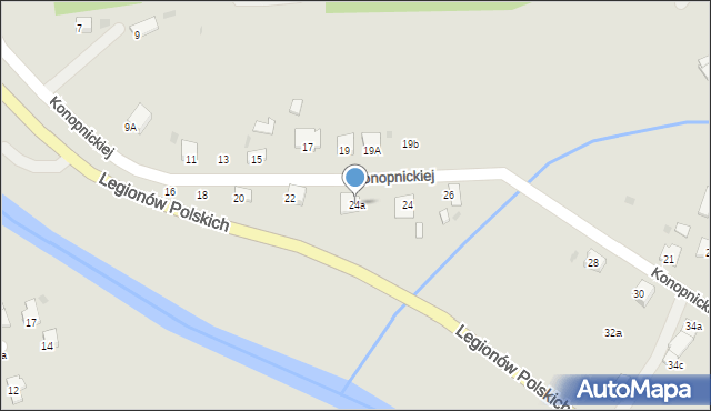 Jasło, Konopnickiej Marii, 24a, mapa Jasła