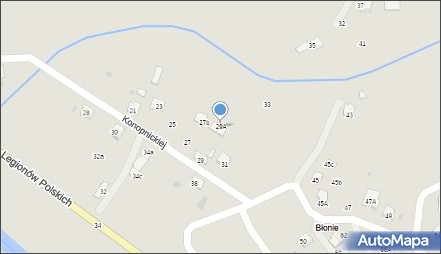 Jasło, Konopnickiej Marii, 29A, mapa Jasła
