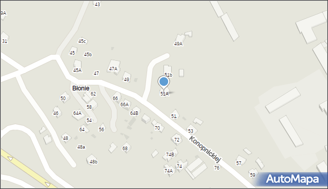 Jasło, Konopnickiej Marii, 51A, mapa Jasła