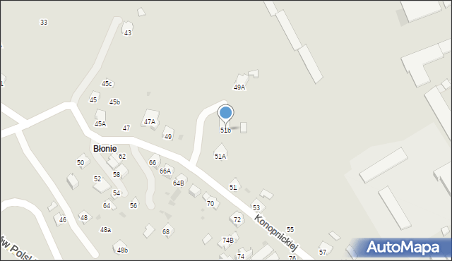 Jasło, Konopnickiej Marii, 51b, mapa Jasła