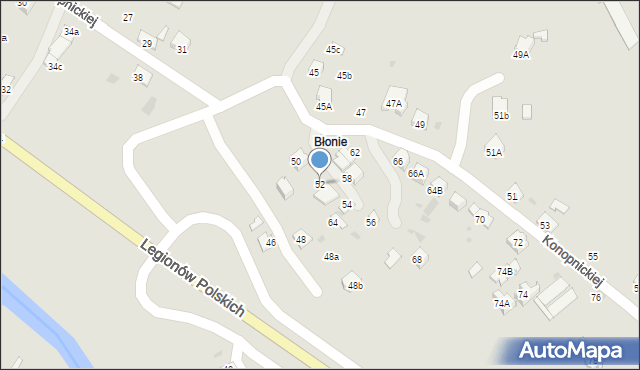 Jasło, Konopnickiej Marii, 52, mapa Jasła