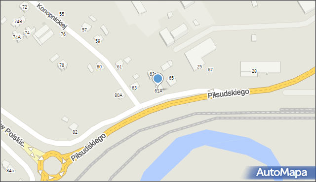 Jasło, Konopnickiej Marii, 61A, mapa Jasła