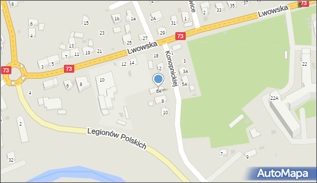 Jasło, Konopnickiej Marii, 6A, mapa Jasła