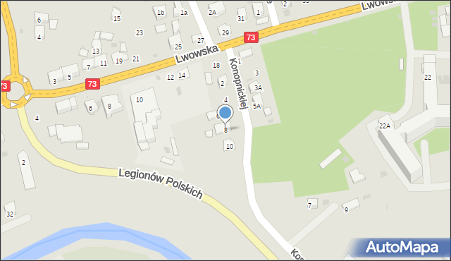 Jasło, Konopnickiej Marii, 8, mapa Jasła