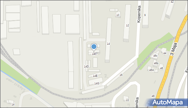 Jasło, Kopernika Mikołaja, 14C, mapa Jasła