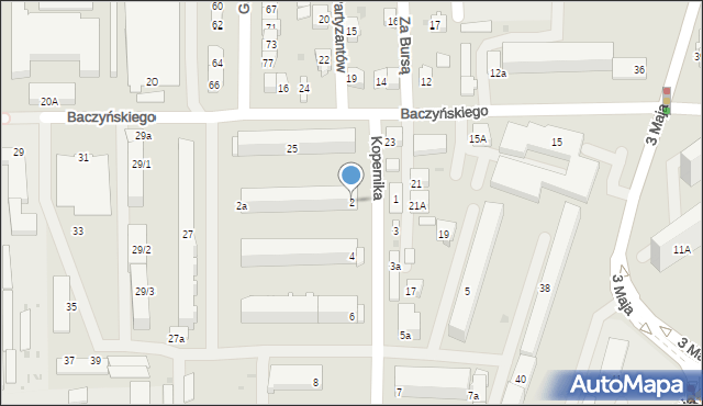 Jasło, Kopernika Mikołaja, 2, mapa Jasła