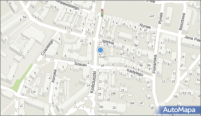 Jasło, Kościuszki Tadeusza, gen., 15, mapa Jasła