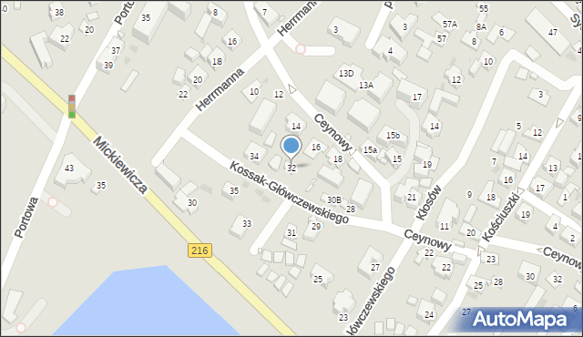 Jastarnia, Kossak-Główczewskiego Wojciecha, ks., 32, mapa Jastarnia