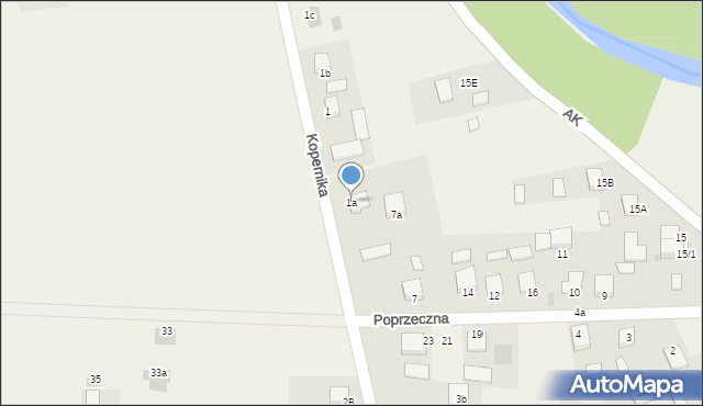 Jastkowice, Kopernika Mikołaja, 1a, mapa Jastkowice