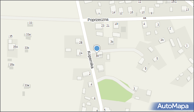 Jastkowice, Kopernika Mikołaja, 3A, mapa Jastkowice