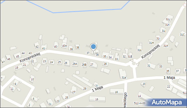 Jastrowie, Konopnickiej Marii, 36A, mapa Jastrowie