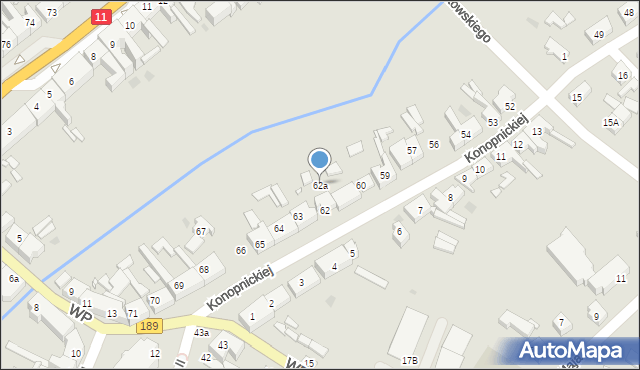 Jastrowie, Konopnickiej Marii, 62a, mapa Jastrowie