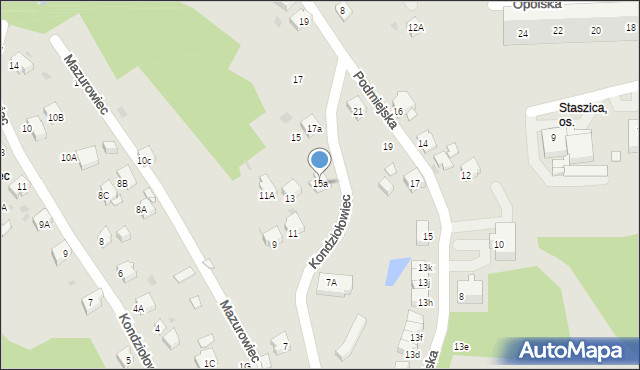 Jastrzębie-Zdrój, Kondziołowiec, 15a, mapa Jastrzębie-Zdrój