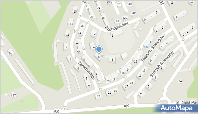 Jastrzębie-Zdrój, Konopnickiej Marii, 6, mapa Jastrzębie-Zdrój