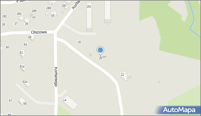 Jastrzębie-Zdrój, Korfantego Wojciecha, 20, mapa Jastrzębie-Zdrój