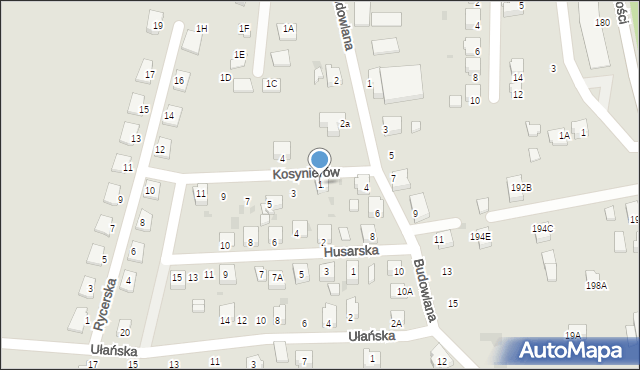 Jastrzębie-Zdrój, Kosynierów, 1, mapa Jastrzębie-Zdrój