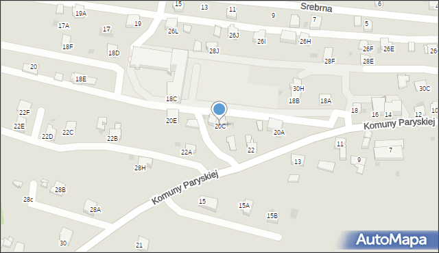 Jastrzębie-Zdrój, Komuny Paryskiej, 20C, mapa Jastrzębie-Zdrój