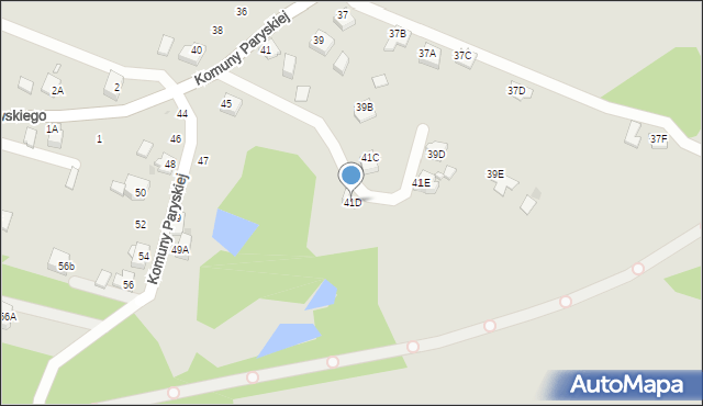 Jastrzębie-Zdrój, Komuny Paryskiej, 41D, mapa Jastrzębie-Zdrój