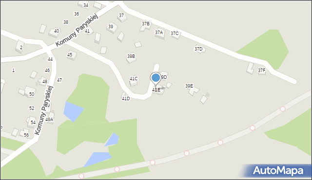Jastrzębie-Zdrój, Komuny Paryskiej, 41E, mapa Jastrzębie-Zdrój