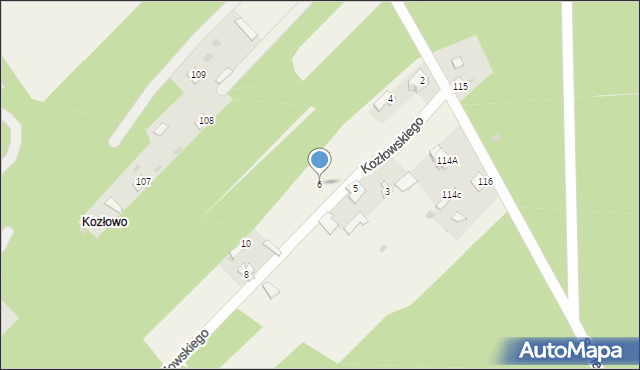 Jaszczułty, Kozłowskiego Marcelego, 6, mapa Jaszczułty