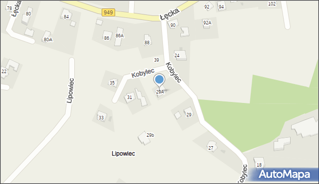 Jawiszowice, Kobylec, 29A, mapa Jawiszowice