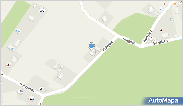 Jawiszowice, Kobylec, 3, mapa Jawiszowice