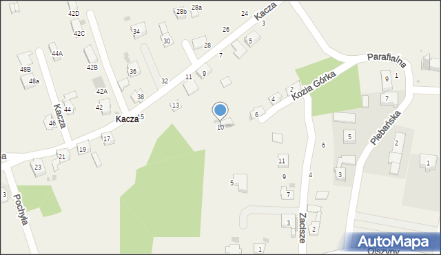 Jawiszowice, Kozia Górka, 10, mapa Jawiszowice