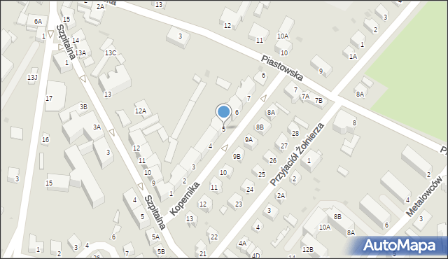 Jawor, Kopernika Mikołaja, 5, mapa Jawor