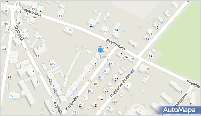 Jawor, Kopernika Mikołaja, 7, mapa Jawor