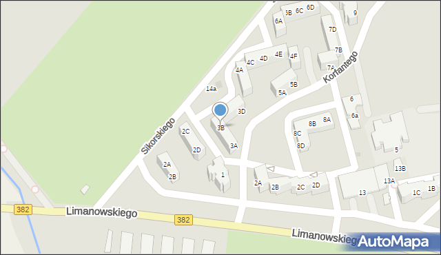 Jawor, Korfantego Wojciecha, 3B, mapa Jawor