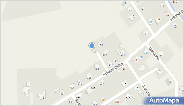 Jaworze, Kolonia Dolna, 60, mapa Jaworze