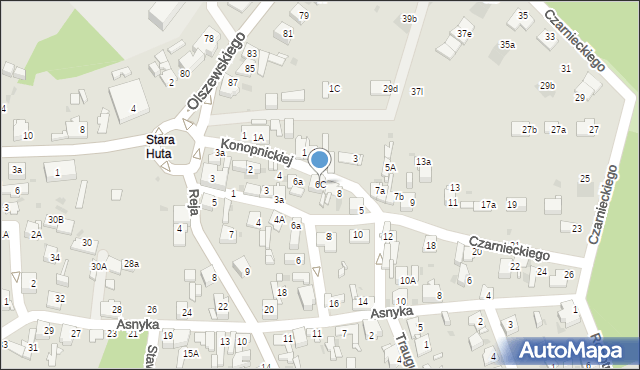 Jaworzno, Konopnickiej Marii, 6C, mapa Jaworzno