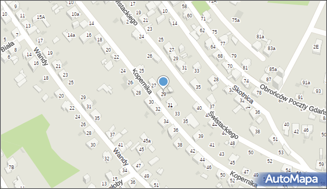 Jaworzno, Kopernika Mikołaja, 29, mapa Jaworzno