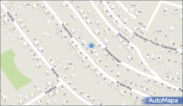 Jaworzno, Kopernika Mikołaja, 35, mapa Jaworzno