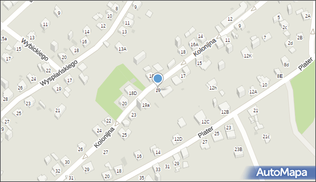 Jaworzno, Kolonijna, 19, mapa Jaworzno